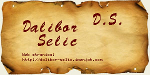 Dalibor Selić vizit kartica